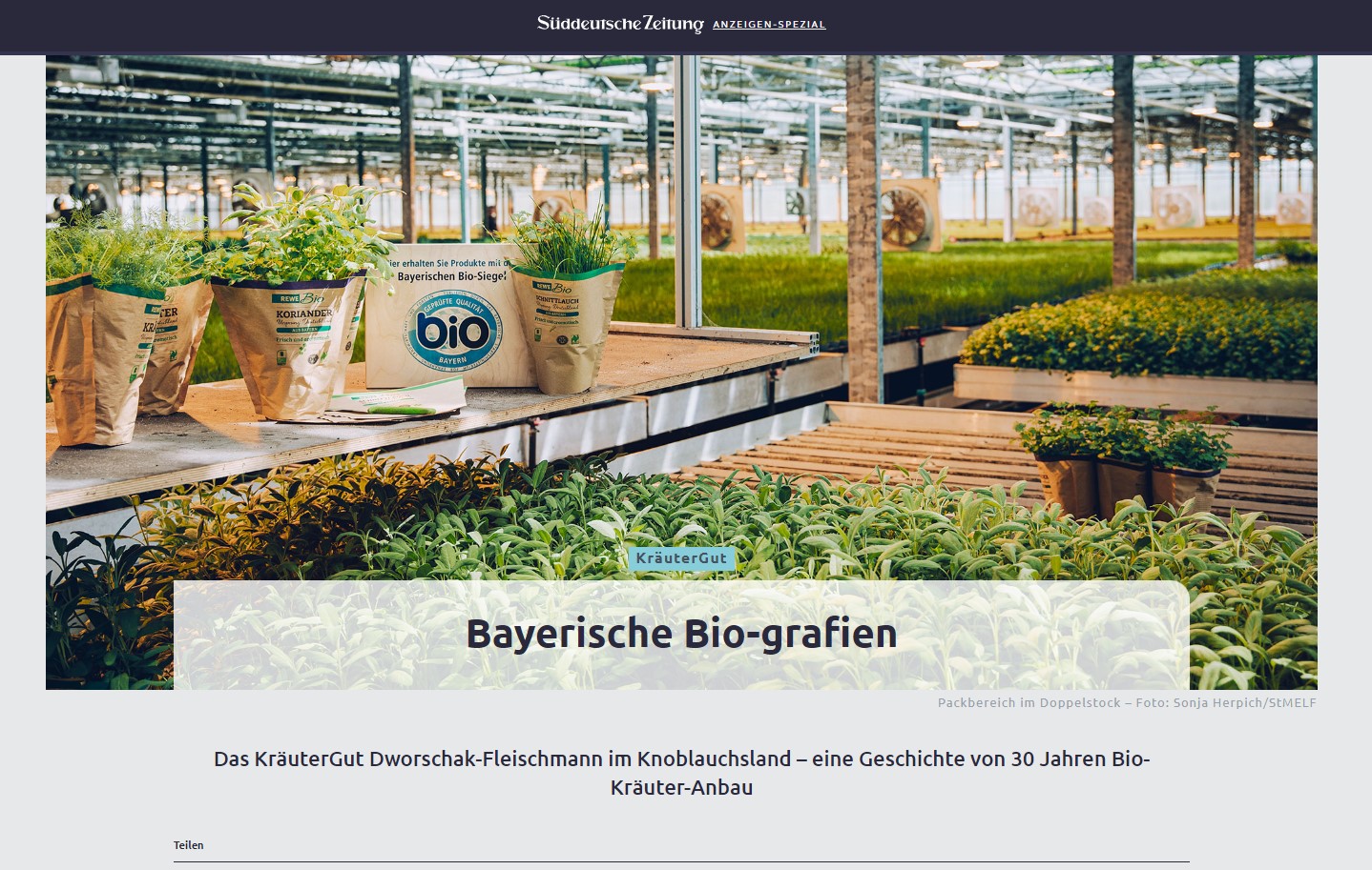 Screenshot Advertorial Bayerische Biografien